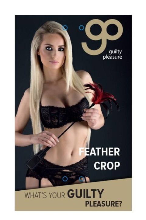 Pejcz-GP FEATHER CROP BLACK/RED Guilty Pleasure BDSM