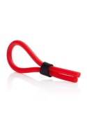 Pierścień-SILICONE STUD LASSO RED CalExotics