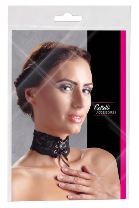 Wiązana obroża na szyję wysoka z koronki sex bdsm Cottelli ACCESSOIRES