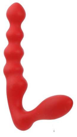 Czerwone silikonowe dildo do podwójnej penetracji Dream Toys