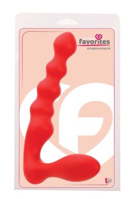 Czerwone silikonowe dildo do podwójnej penetracji Dream Toys