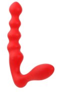 Czerwone silikonowe dildo do podwójnej penetracji Dream Toys