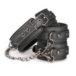 Kajdanki-Leather Collar With Anklecuff Easytoys