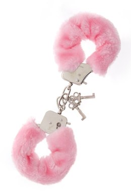 Kajdanki-METAL HANDCUFF WITH PLUSH PINK Dream Toys