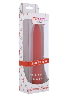 Smukły gładki klasyczny wibrator kryształki 15cm TOYJOY