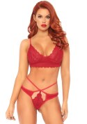 Bielizna-Lace bralette and thong Leg Avenue