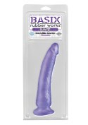 Dildo-basix slim 7"""" dong purple Basix Rubber Works