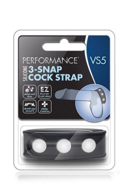 Pierścień-PERFORMANCE VS5 3 SNAP COCK STRAP BLACK Blush