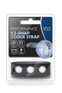 Pierścień-PERFORMANCE VS5 3 SNAP COCK STRAP BLACK Blush