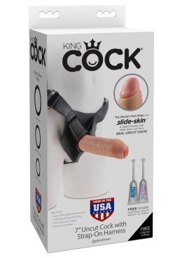 Proteza-Harness 7 Inch Uncut Cock Pipedream