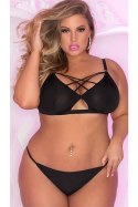 Bielizna-BACK TALK BRA SET PLUS SIZE Pink Lipstick Lingerie