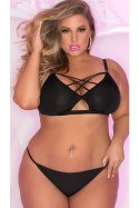 Bielizna-BACK TALK BRA SET SUPER SIZE Pink Lipstick Lingerie