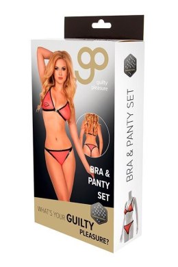 Bielizna-GP PRINTED BRA & PANTY SET, M Guilty Pleasure Fetish Wear