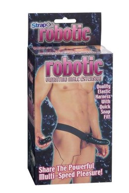 Proteza-ROBOTIC MALE STRAP-ON BLACK Seven Creations