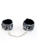 Kajdanki-marcus 712001 ankle cuffs with metal chain tracery syntetic silver bdsm valentine day Toyfa