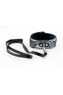 Wiązania-MARCUS 713001 Collar tracery silver with black leash bdsm Valentine day Toyfa