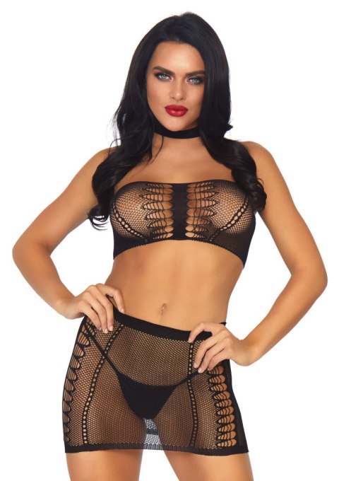 Bielizna-Bielizna-Bandeau top and mini skirt Leg Avenue