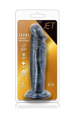 Jet ebony 6inch dildo ebony metallic Blush