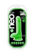 NEO ELITE 6INCH COCK W. BALLS NEON GREEN Blush