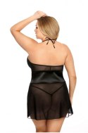 Stefi black chemise XXL+ ( czarna halka ) Anais