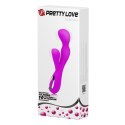 Wibrator z masażerem łechtaczki gspot 19cm 10 tryb Pretty Love