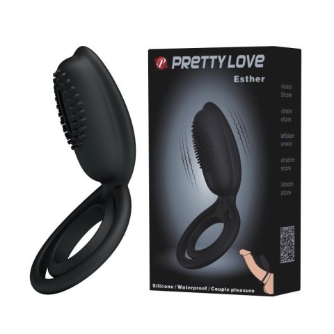 Podwójny pierścień penis jądra wibracje masażer Pretty Love