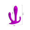 Potrójny masażer dla kobiet plug silikonowy dildo Pretty Love