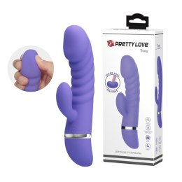 Sex wibrator ze stymulatorem łechtaczki 7tryb 18cm Pretty Love