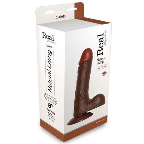 Wibrator-REALISTIC VIBRATOR REAL RAPTURE BROWN 8""""""""""""""""