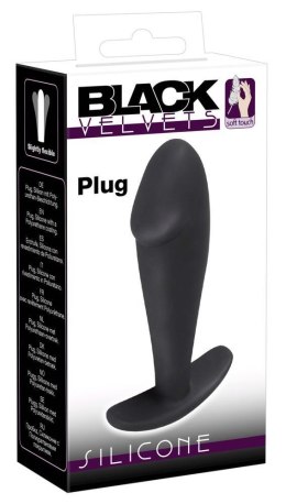 Silikonowy korek analny mały penis plug sex 10cm Black Velvets