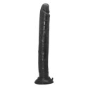 Mega długie czarne dildo z przyssawką żylaste 32cm Toyz4lovers