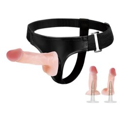 Zestaw strapon uprząż 2x dildo ralistyczne 10cm BAILE