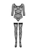 Bodystocking sex komplet body pończochy g320 s/m/l Obsessive