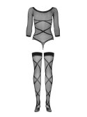 Bodystocking sex komplet body pończochy g320 s/m/l Obsessive