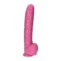 Wielki różowy penis ogromne dildo z jądrami 30 cm Toyz4lovers