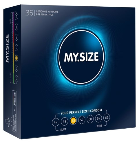 Prezerwatywy klasyczne na wymiar mysize 53mm 36szt My.Size