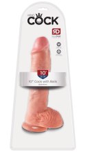 Realistyczny penis z żyłami i przyssawką 26.7 cm King Cock