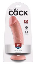 King Cock 8 inch Skin-coloured King Cock