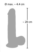 Penis realistyczny z jądrami rotacja 8trybów 21cm Medical Silicone