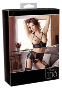 Bra & Suspender Set L Abierta Fina