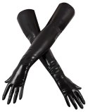 Rękawiczki lateksowe długie czarne unisex bdsm sex Late X