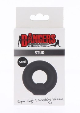 Soft Silicone Stud C-Ring Black