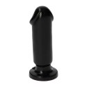 Małe czarne gumowe dildo gładkie z przyssawką 13cm Toyz4lovers