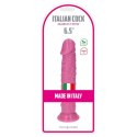 Prosty różowy żylasty penis z przyssawką 16,5 cm Toyz4lovers