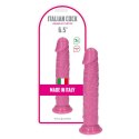 Prosty różowy żylasty penis z przyssawką 16,5 cm Toyz4lovers