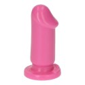 Różowe gumowe dildo gładkie z przyssawką 8 cm Toyz4lovers