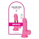 Różowe żylaste dildo gumowe z przyssawką 10,5 cm Toyz4lovers