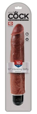 KC 10" Vibrating Stiffy Brown King Cock