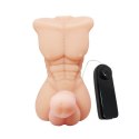 Wibrujące dildo męski tors penis członek 13cm BAILE