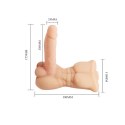 Wibrujące dildo męski tors penis członek 13cm BAILE